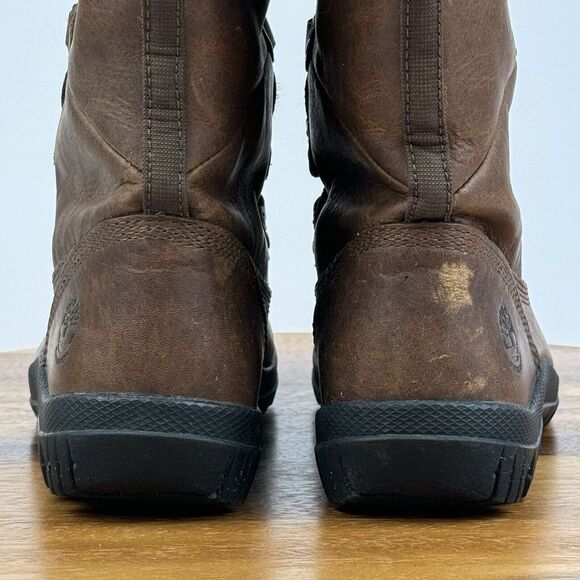 Womens TImberland Mount Hope Mid Fur Brown Leather Winter‎ Trail Boots Size 7 M - Picture 5 of 10
